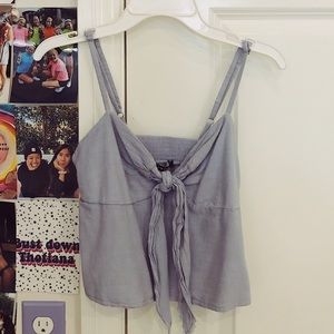 brandy melville: tie front tank top
